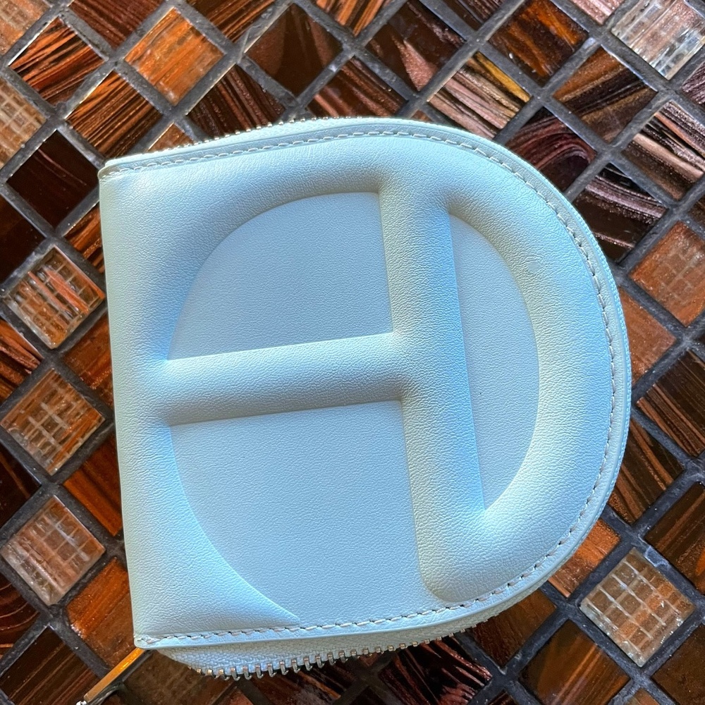 Telfar pool blue wallet